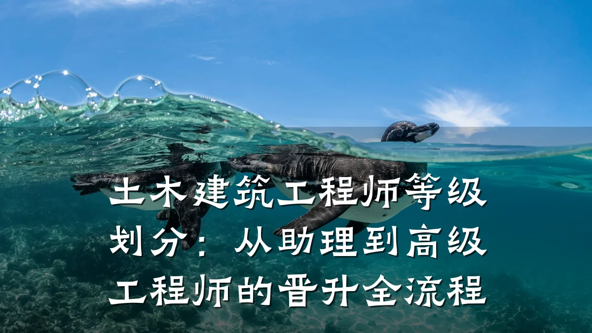 土木建筑工程师等级划分:从助理到高级工程师的晋升全流程