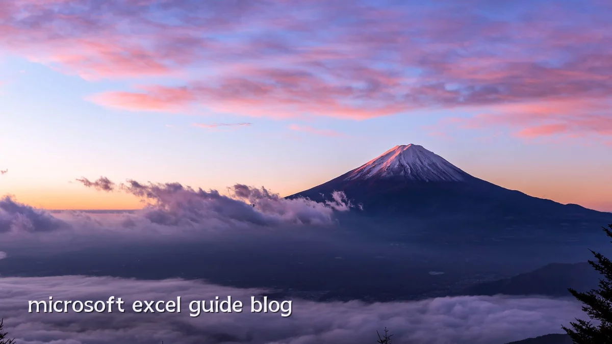 microsoft excel guide blog