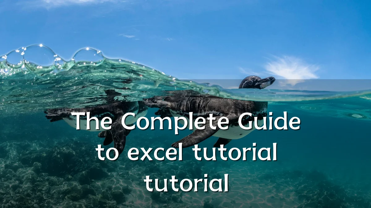 The Complete Guide to excel tutorial tutorial