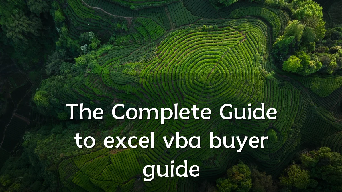 The Complete Guide to excel vba buyer guide