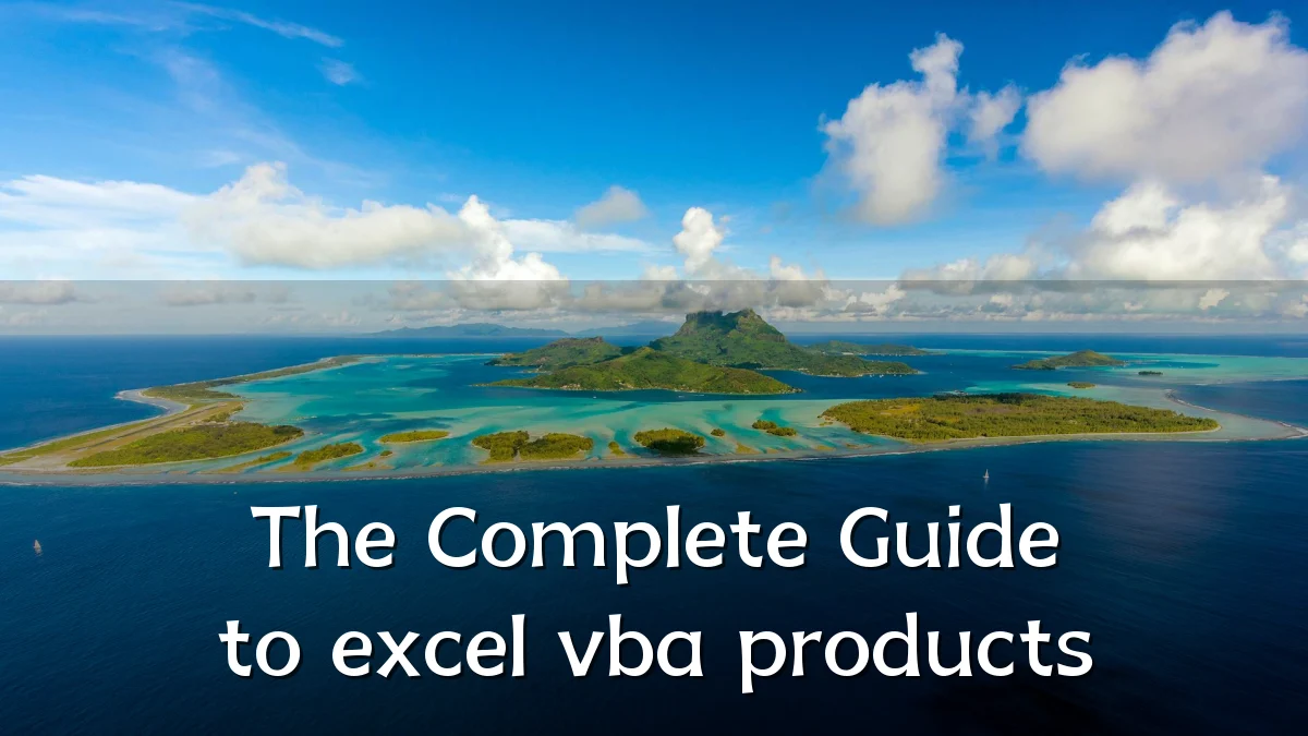 The Complete Guide to excel vba products