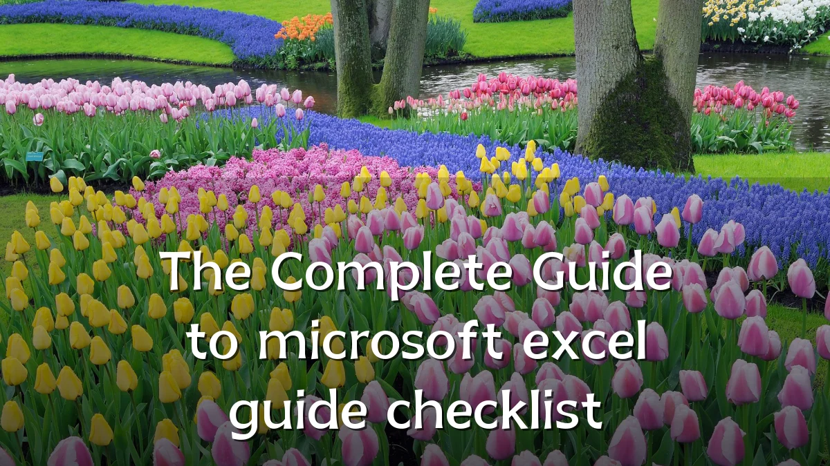 The Complete Guide to microsoft excel guide checklist