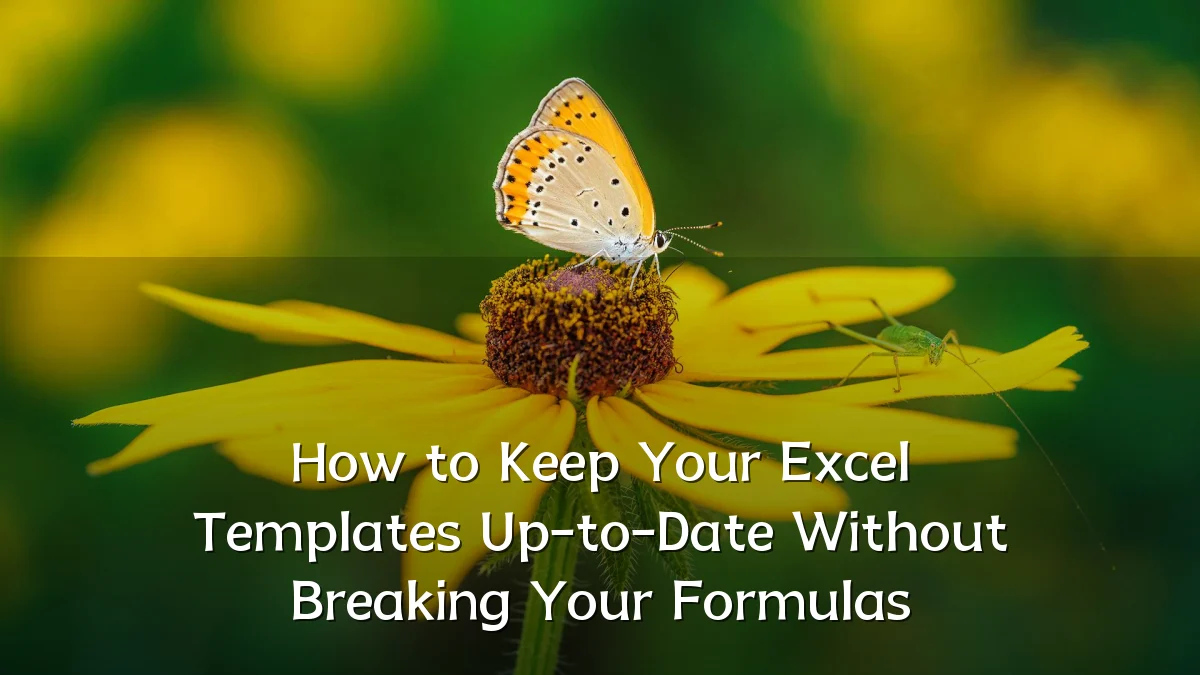 How to Keep Your Excel Templates Up-to-Date Without Breaking Your Formulas