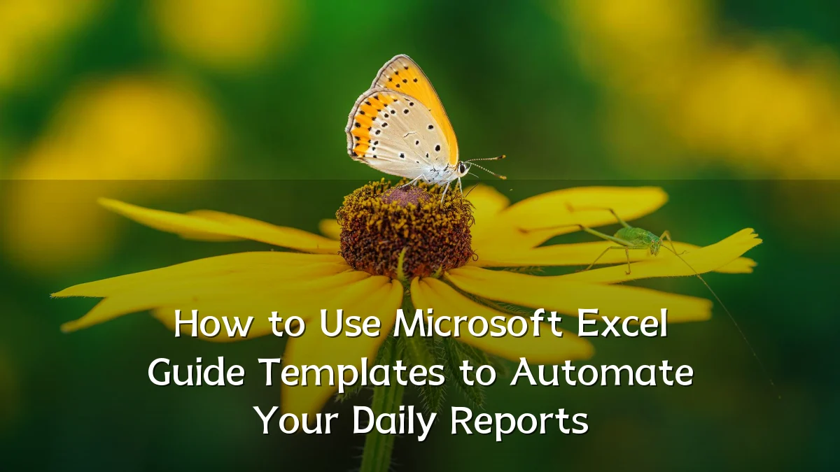 How to Use Microsoft Excel Guide Templates to Automate Your Daily Reports
