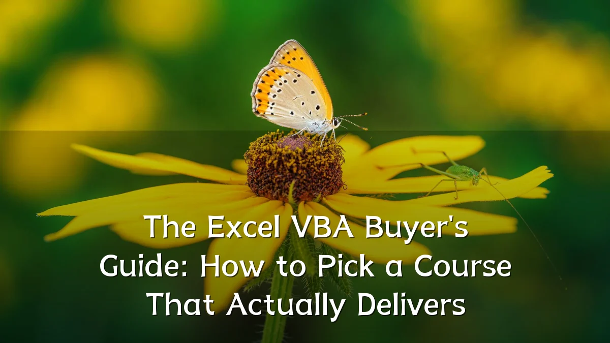 The Excel VBA Buyer's Guide: How to Pick a Course That Actually Delivers